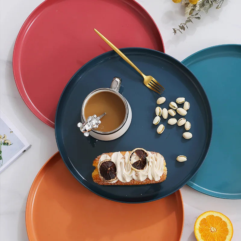 1/4/6PCS Wheat Straw Dinnerware Set Eco-friendly Safety Plates Cups Bowels Home Party Tableware Set Outdoor Camp Candy Colours